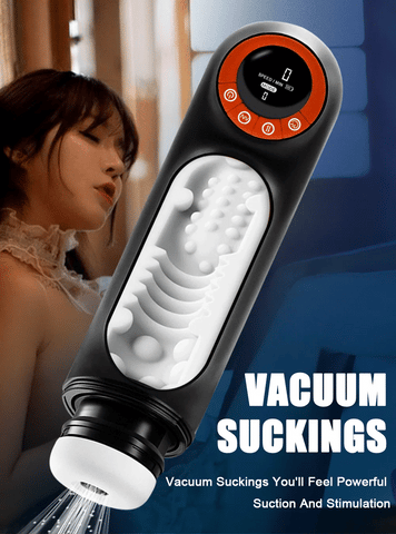 (Men) 4.0 Pro Auto Male Masturbator With LED Display 10 Thrusting 4 Sucking 10 Vibration Pussy Vaginas Real Blowjob