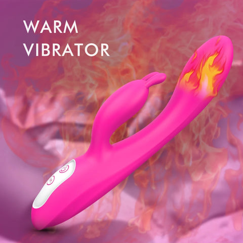 (Women) Automatic 9 Vibration Modes + Enhanced Mode Thrusting Rabbit Vibrator Triple Action G Spot Vibrator 3.2