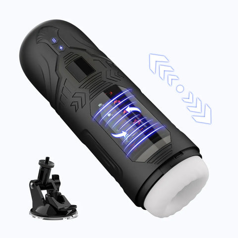 (Men) Masturbator Cup 7 Thrusting & Rotating Vibrating Modes, Male Sex Toys with 3D Textured Channel
